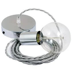 Cables Suspension Luminaire Tm02 1 M Silver / Chrome Plated One Size