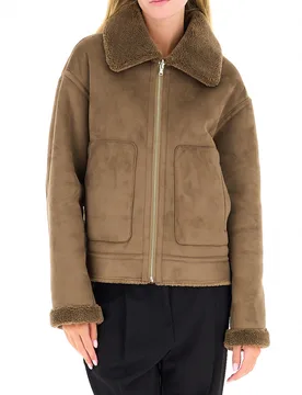 Montone in similpelle MARRONE 40 - EMME MARELLA - FashionsVida