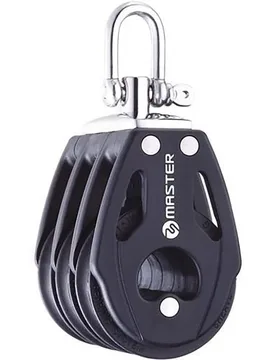 Triple Swivel Pulley 29 Mm Black One Size unisex - Tersma - FashionsVida
