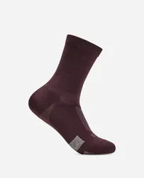 Merino Trail Crew Run Sock in Deep Mauve, Size Small