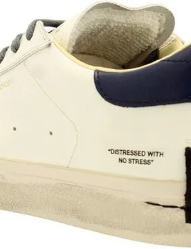 Sneakers Uomo Bianche in Pelle - 11071AAB-10 - Crime London - FashionsVida