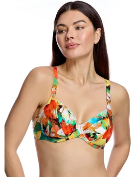 Top de bikini de mujer con aros y detalle de anilla dorada - Ory - FashionsVida