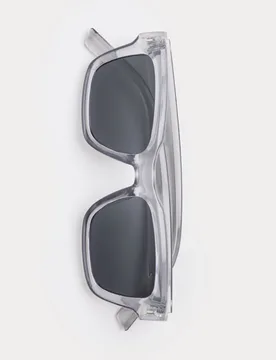 Chunky D-Frame Polarised Sunglasses Grey male - M&S - FashionsVida