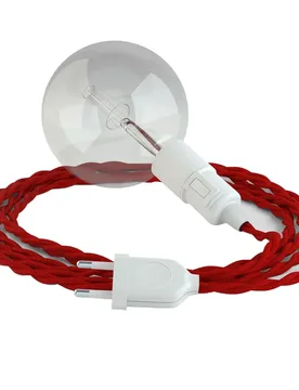 Cables Suspension Luminaire Tm09 5 M Red / White One Size - Creative - FashionsVida