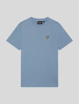 Kids Cotton Crew Neck T-Shirt Power Blue - Lyle & Scott - FashionsVida