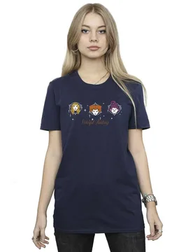 Women's Hocus Pocus Witchful Thinking Cotton Boyfriend T-Shirt in Navy Size: Small - Navy - Size: S - Disney - FashionsVida