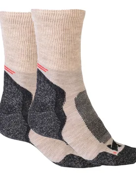 Profi-Trekkingsocken „Everest“, 2 Paar beige 35 - PantherSocks - FashionsVida