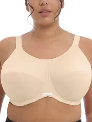Womens Energise Full Cup Side Support Sports Bra - Beige Polyamide - Size 42e