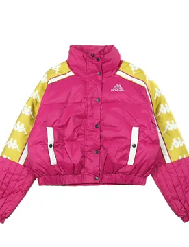 Giubbotto Corto Donna Banda 10 Alyson Red Cerise/white/gold - Kappa - FashionsVida