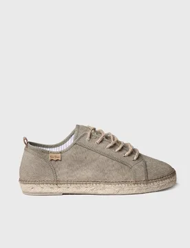 Alpargatas de hombre de tejido en tonos lisos con cordones - Toni Pons - FashionsVida