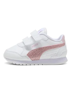 Sneakers Bianche e Rosa St Runner V4 Sl Glitter V Inf 26 - Puma - FashionsVida