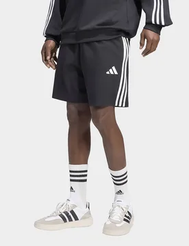 Mens Short Single Jersey 3-stripes Essentials - Nero, nero nero Uomo taglia M - Adidas - FashionsVida