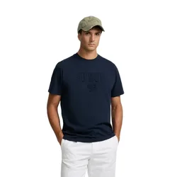 Maglietta A Maniche Corte Tone Patch Navy Blue XS