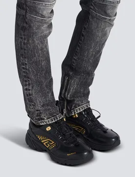 Sneakers Uomo Bicolor in Pelle con Suola Vibram - Balmain - FashionsVida