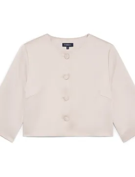 Camisa de mujer de mujer corte crop y manga francesa - Caroll - FashionsVida