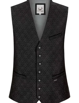 Trachtenweste Piero (schwarz, Gr. 58) von Classics für Herren, Oberteile, 70% Polyamid, 15% Baumwolle, 15% Viskose - Stockerpoint - FashionsVida