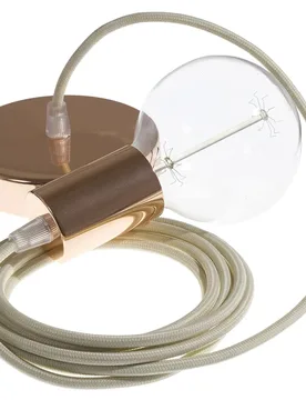 Cables Suspension Luminaire Rm00 50 Cm Ivory / Copper One Size - Creative - FashionsVida