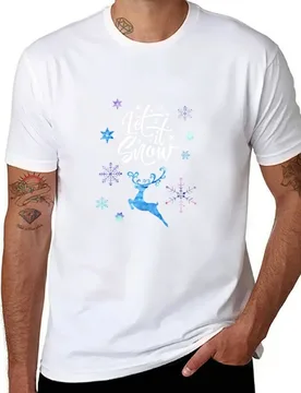 Christmas. Let it snow - Weihnachten, Schneeflocken T-Shirt t shirts for man graphic vintage man t shirts for men casual T-Shirt - Aliexpress - FashionsVida