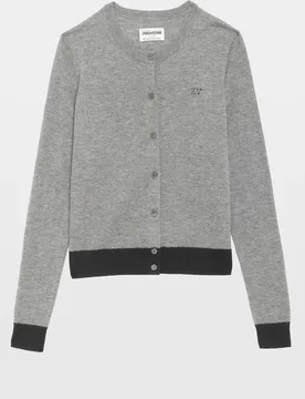 Zadig & Voltaire - Cárdigan de mujer 100% cachemira y cuello redondo - Zadig & Voltaire - FashionsVida