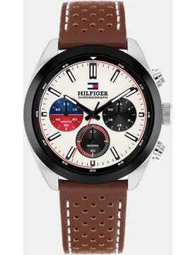 Reloj de hombre Hudson 1710765 de piel marrón - Tommy Hilfiger - FashionsVida