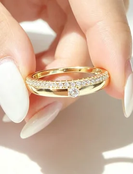 Pieza Anillo elegante y lujoso con textura brillante de plata de ley 925 y circonita cúbica, diseño ancho de doble capa para mujer, regalo para cita - Shein - FashionsVida