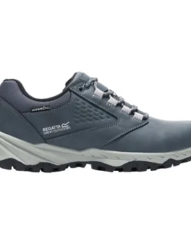 Womens/ladies Amble Synthetic Leather Waterproof Walking Shoes (Storm Grey/powder Lilac) - Navy/blue - Size Uk 7 - Regatta - FashionsVida
