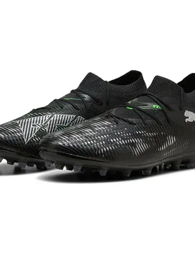 Chaussures De Football Future 8 Match Mg Black / Silver / Fluo Green EU 46 1/2 - Puma - FashionsVida