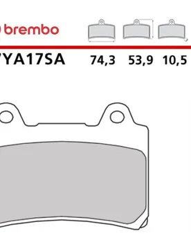 Pastiglie Freno Moto Sinterizzate Anteriori SA 07YA17 taglia un - Brembo - FashionsVida