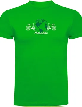 Maglietta A Maniche Corte Save A Planet Green - Kruskis - FashionsVida
