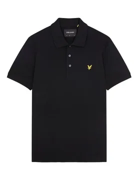 Polo A Maniche Corte Plain Black L - Lyle & Scott - FashionsVida