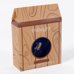 Birds Organic Cotton Socks in a Birdhouse Gift Box - Ink Blue - UK4-7