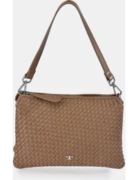 Bolso crossbody bandolera desmontable en piel trenzada - Pierre Cardin - FashionsVida