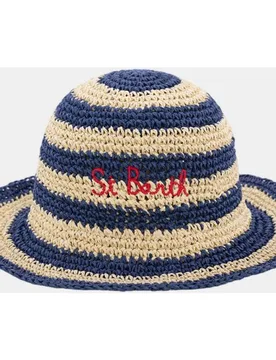 Sombrero de papel multicolor de rayas - MC2 Saint Barth - FashionsVida