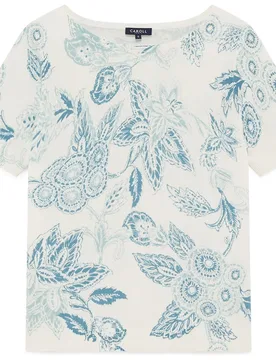 Camiseta de mujer de punto ligero con estampado - Caroll - FashionsVida