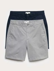 Pack Regular Fit Stretch Chino Shorts Ash Grey male