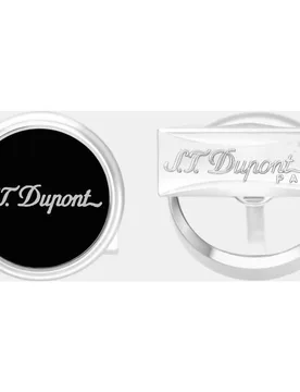 Gemelos redondos con logotipo de metal - S.T. Dupont - FashionsVida