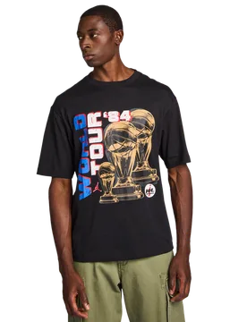 World Tour Men T-Shirts - Black - Size XS - Cotton Jersey - Black - Size: Extra Small - Jordan - FashionsVida