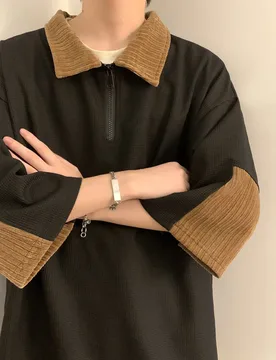 Summer Hit Color Half Zip Short Sleeve Men Polo T Shirt Waffle Plaid Fashion Harajuku Casual Oversized Clothes Black White Khaki - Aliexpress - FashionsVida
