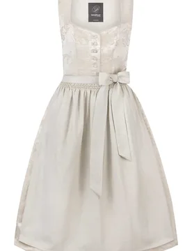 Dirndl Roserl (creme, Gr. 40) von Bergfeuer Couture für Damen, 50% Viskose, 30% Leinen, 20% Baumwolle - Stockerpoint - FashionsVida