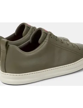 Zapatillas de piel de hombre runner four lisas con cordones - Camper - FashionsVida