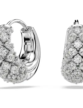 Orecchini Sublima, Bianchi, Placcato rodio OS - Swarovski - FashionsVida