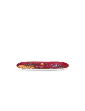 Piatto Grande BLOOMING TALES 33x15,5cm Fantasy Darkred rosso scuro - Studio - FashionsVida