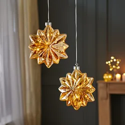 LED-Hänger Schneeflocke 3D-Optik
