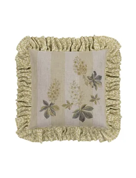 Pure Cotton Chestnut Tree Print Cushion Light Green - Sanderson - FashionsVida