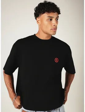 Camiseta casual de cuello redondo de manga corta con estampado de cita gráfica y texto en la espalda, con corte holgado y cuadrado M - Shein - FashionsVida