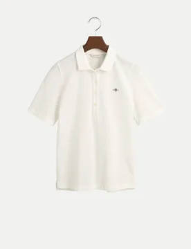 Gant Poloshirt aus Piqué Weiß L - Gant - FashionsVida