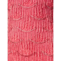 Vestido de tirantes con pedrería y flecos
