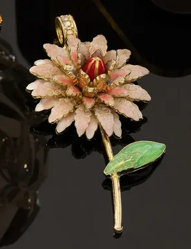 Medieval vintage peony pendant New Chinese elegant high-end necklace niche design kf peony flower pendant - Aliexpress - FashionsVida