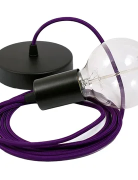 Cables Suspension Luminaire Rm14 2 M Violet / Black One Size - Creative - FashionsVida
