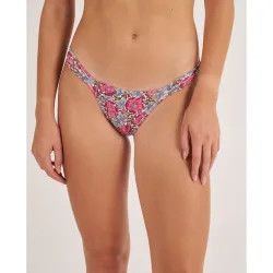 Braga de bikini semibrasileña con flores